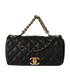 Pondicherry Flap Bag, &pound;2,200, Handbags, Black, Leather, Front view
